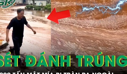 Sét đánh trúng nhà máy đường, 2.000 tấn mật mía tràn ra ngoài gây thiệt hại hàng tỷ đồng