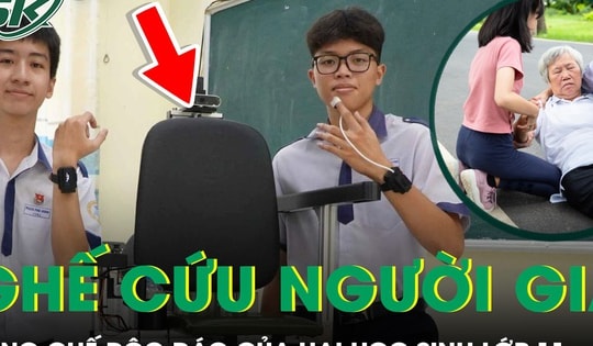 Bất ngờ với chiếc ghế biết ‘chạy đến’ khi người già té ngã do hai học sinh lớp 11 sáng chế