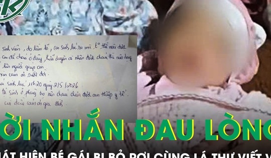 Phát hiện bé gái bị bỏ rơi cùng lá thư viết vội với lời nhắn ‘con là sinh viên, lỡ dại không thể nuôi cháu’