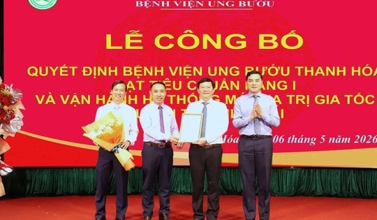 Công bố Bệnh viện Ung bướu tỉnh Thanh Hóa đạt tiêu chuẩn hạng I