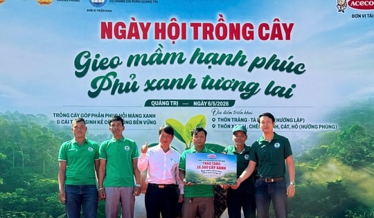 Acecook Việt Nam khởi động dự án trồng 10.500 cây xanh tại tỉnh Quảng Trị - 'Gieo mầm hạnh phúc - Phủ xanh tương lai'