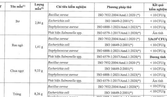 Kết quả kiểm nghiệm vụ nghi ngộ độc thực phẩm khiến hơn 60 người ở Quảng Trị nhập viện