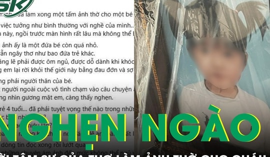 Nghẹn ngào dòng tâm sự của người thợ làm ảnh thờ cho cháu bé 4 tuổi bị bạo hành tử vong
