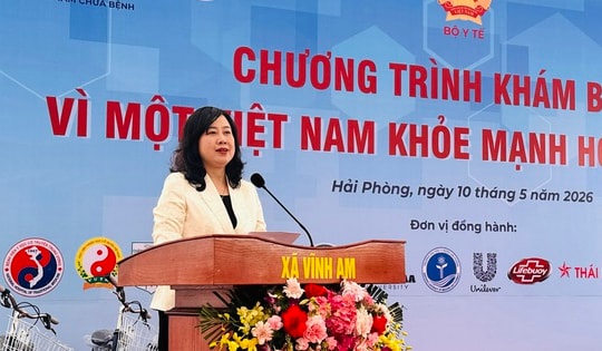 Bộ trưởng Đào Hồng Lan dự chương trình khám bệnh miễn phí 'Vì một Việt Nam khỏe mạnh hơn 2026' tại Hải Phòng