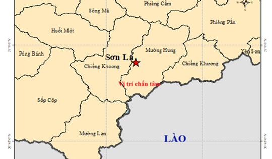 Vừa xảy ra động đất gây rung lắc mạnh ở Sơn La
