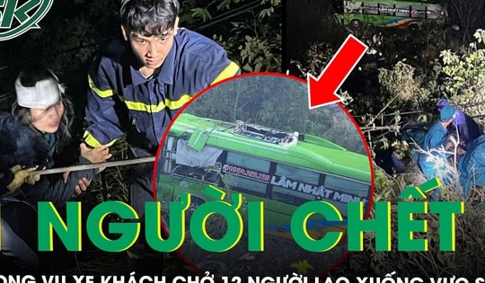 Xe khách chở 12 người lao xuống vực sâu 40m, 1 người chết, nhiều người bị thương