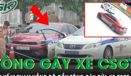 Tài xế vi phạm nồng độ cồn, tăng ga bỏ chạy tông gãy cửa xe CSGT