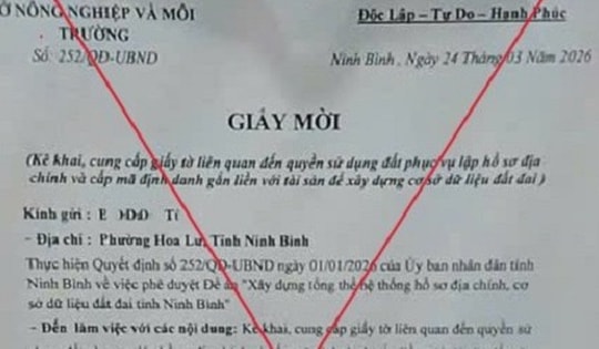 Cảnh báo lừa đảo giả danh giấy mời phục vụ cấp mã định danh để xây dựng cơ sở dữ liệu đất đai