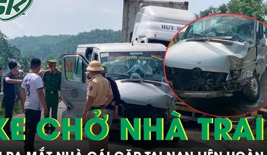 Xe chở nhà trai đi ra mắt nhà gái gặp tai nạn liên hoàn ở Hà Tĩnh khiến nhiều người thót tim