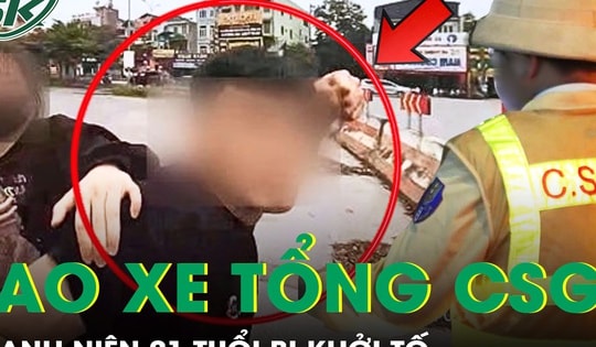 Lao xe tông CSGT rồi đấm đá chống đối, thanh niên 21 tuổi bị khởi tố