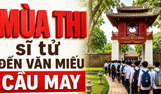 Mùa thi, sĩ tử đến Văn Miếu cầu may