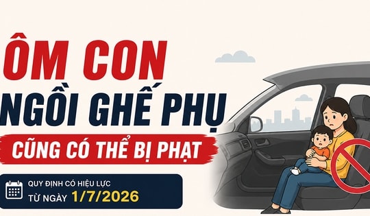 Ôm con ngồi ghế phụ cũng có thể bị phạt