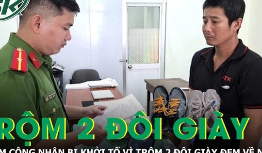 Khởi tố nam công nhân trộm 2 đôi giày của công ty về nhà cất giấu