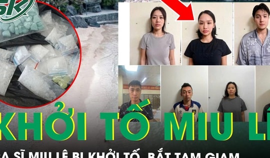 Nóng: Ca sĩ Miu Lê bị khởi tố, bắt tạm giam về hành vi tổ chức sử dụng ma túy