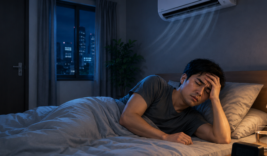Ngủ phòng bật điều hòa kín cửa: Vì sao dễ mệt mỏi, đau đầu sau khi thức dậy?