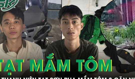 2 thanh niên tạt sơn pha mắm tôm vào 3 căn nhà trong đêm ở TP Hồ Chí Minh