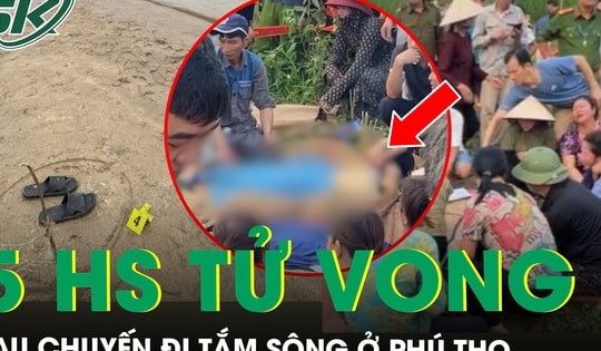 Tiếng gọi con xé lòng tại hiện trường 5 học sinh đuối nước ở Phú Thọ sau buổi tắm sông định mệnh