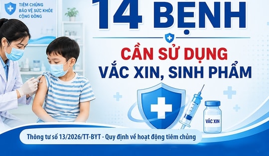 14 bệnh cần sử dụng vắc xin, sinh phẩm