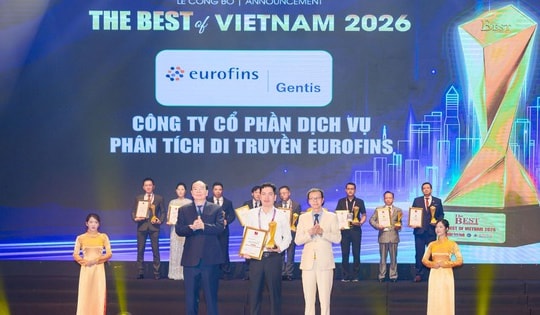Eurofins GENTIS xuất sắc đạt 2 giải thưởng tiêu biểu tại The Best of Vietnam 2026