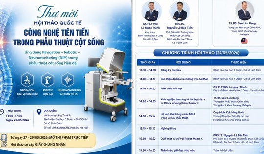 Sắp diễn ra: Hội thảo quốc tế: Công nghệ tiên tiến trong phẫu thuật cột sống