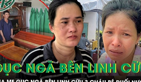 Cha mẹ khóc nghẹn, gục ngã bên linh cữu 3 cháu bé đuối nước tử vong trên sông Trà Khúc