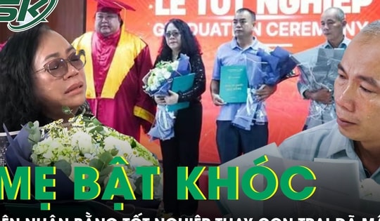 Người mẹ bật khóc khi nhận bằng tốt nghiệp thay con trai mãi dang dở tuổi 19
