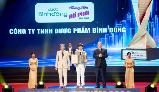 Dược Bình Đông công nhận tại The Best of Vietnam 2026