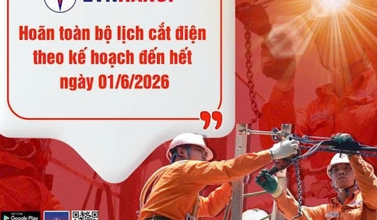 EVNHANOI hoãn các lịch cắt điện theo kế hoạch đến hết ngày 01/6/2026