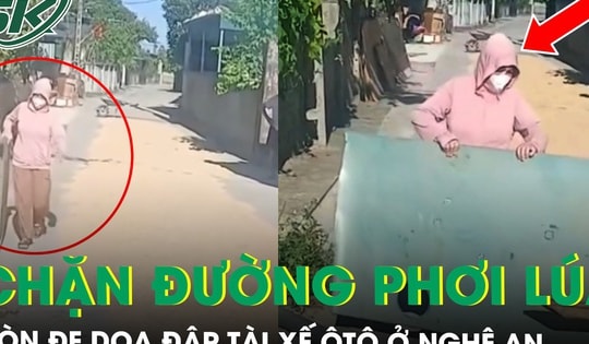 Công an vào cuộc vụ người dân chặn đường ô tô để phơi lúa, đe dọa tài xế