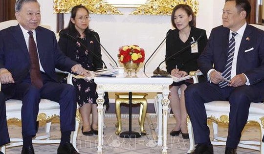 Tổng Bí thư, Chủ tịch nước Tô Lâm hội đàm hẹp với Thủ tướng Thái Lan