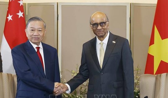Tổng Bí thư, Chủ tịch nước Tô Lâm hội đàm với Tổng thống Singapore Tharman Shanmugaratnam