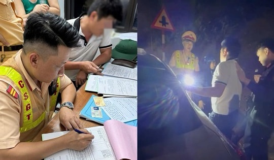 Tài xế khóa cửa, chui ra ghế sau ngủ để "né" kiểm tra nồng độ cồn