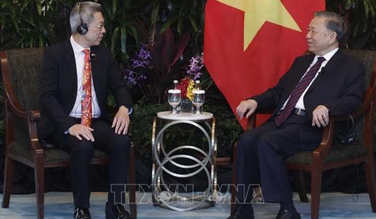 Tổng Bí thư, Chủ tịch nước Tô Lâm tiếp lãnh đạo các doanh nghiệp và tổ chức tài chính lớn của Singapore