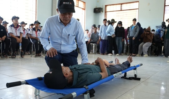 Gần 600 người tham gia tập huấn, diễn tập ứng phó thiên tai tại Gia Lai