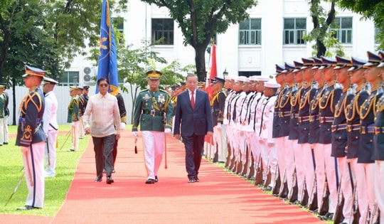 Lễ đón trọng thể Tổng Bí thư, Chủ tịch nước Tô Lâm thăm cấp Nhà nước Philippines