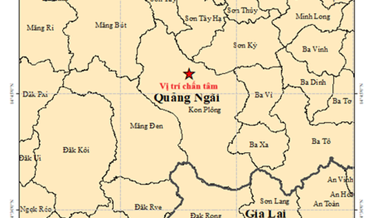 Lại xảy ra động đất tại 'điểm nóng' Kon Plông ở Quảng Ngãi