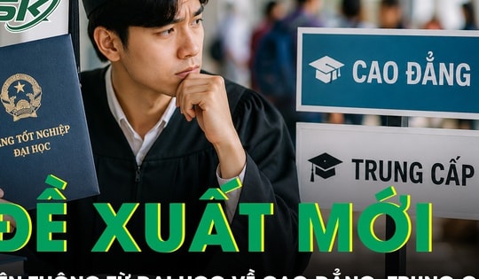 Bộ GD&ĐT đề xuất liên thông ngược từ đại học về cao đẳng, trung cấp
