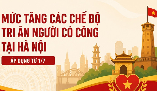 Mức tăng các chế độ tri ân người có công tại Hà Nội từ 1/7