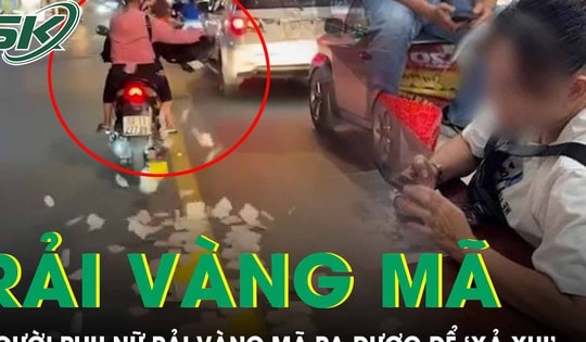 Người phụ nữ rải vàng mã ra đường để ‘xả xui’ bị công an mời làm việc