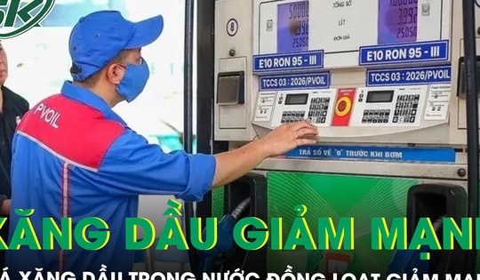 Giá xăng dầu trong nước đồng loạt giảm mạnh, E10 cũng hạ hơn 1.300 đồng/lít