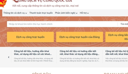 Cổng Dịch vụ công quốc gia hoạt động theo quy chế mới từ 20/7