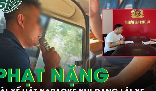Phạt nặng tài xế vừa lái xe khách vừa hát karaoke ở Nghệ An