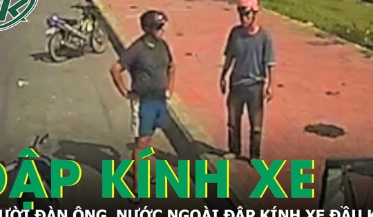 Bức xúc vì cho rằng bị ép xe, người đàn ông nước ngoài đập kính xe đầu kéo