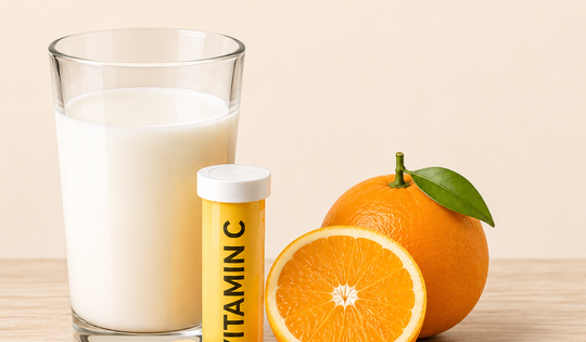 Uống vitamin C với sữa được không?