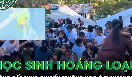 Hàng trăm học sinh hoảng loạn trong trận động đất làm rung chuyển trường học ở Philippines