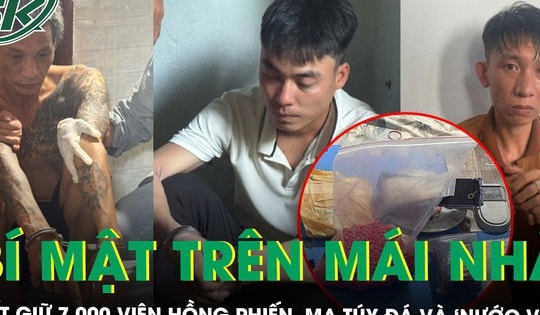 Khám xét khẩn cấp, phát hiện ‘kho hàng cấm' trên mái nhà gần 7.000 viên hồng phiến, 2kg ma túy đá