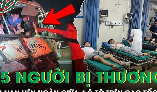 15 người bị thương trong vụ tai nạn liên hoàn giữa 4 ô tô trên cao tốc Tuyên Quang – Phú Thọ