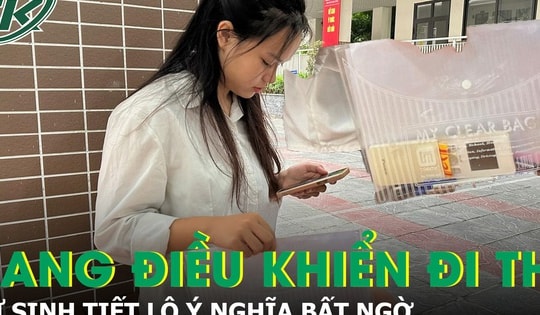 Nữ sinh mang điều khiển điều hòa đến điểm thi, tiết lộ ý nghĩa đặc biệt