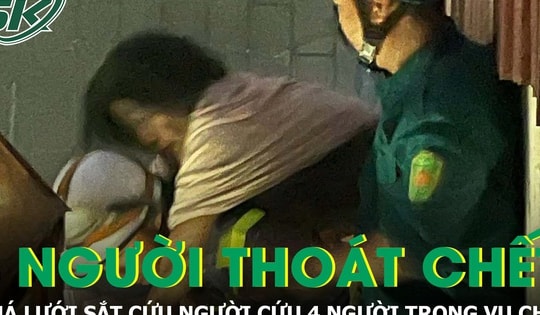 Phá lưới sắt, giải cứu 4 người mắc kẹt trong vụ cháy lúc rạng sáng ở Hà Nội
