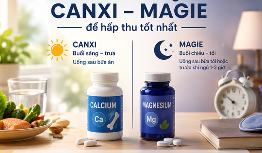 Canxi và magie nên uống lúc nào để phát huy tối đa hiệu quả?